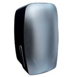 Pojemnik na papier toaletowy w listkach MERIDA MERCURY, pojemność do 450 szt., CZARNY