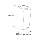 Kosz otwarty wiszący MERIDA TOP, pojemność 40 litrów, tworzywo ABS, biały, kołnierz niebieski