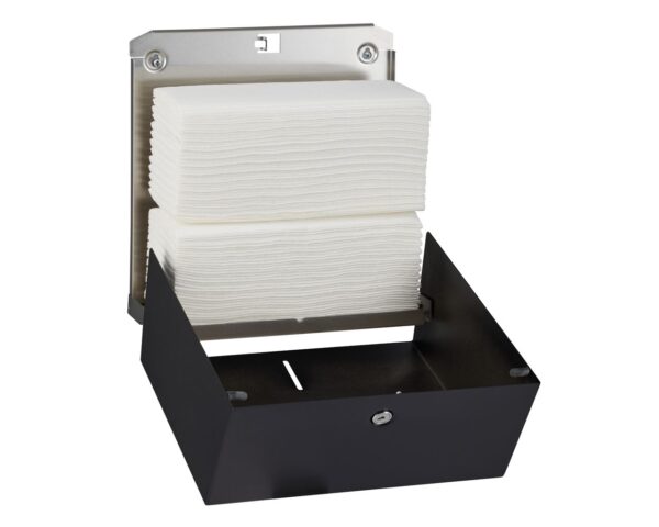 Pojemnik na ręczniki składane MERIDA STELLA BLACK LINE MAXI, czarny Pojemnik na ręczniki składane MERIDA STELLA BLACK LINE MAXI, czarny