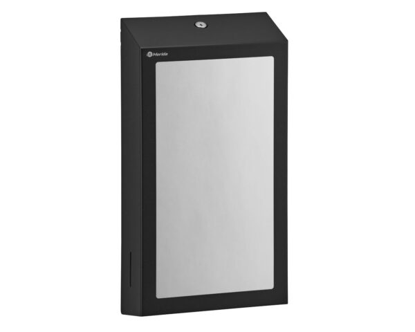 Pojemnik na ręczniki składane z lustrem ze stali SuperMirror „2w1" MERIDA STELLA SLIM BLACK LINE MEGA COMBO, czarny Pojemnik na ręczniki składane z lustrem ze stali SuperMirror „2w1" MERIDA STELLA SLIM BLACK LINE MEGA COMBO, czarny