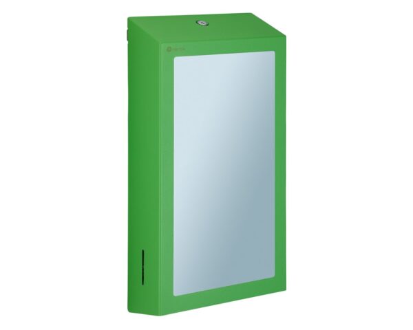 Pojemnik na ręczniki składane z lustrem ze stali SuperMirror „2w1" MERIDA STELLA SLIM GREEN LINE MEGA COMBO, zielony Pojemnik na ręczniki składane z lustrem ze stali SuperMirror „2w1" MERIDA STELLA SLIM GREEN LINE MEGA COMBO, zielony