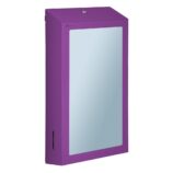 Pojemnik na ręczniki składane z lustrem ze stali SuperMirror „2w1" MERIDA STELLA SLIM VIOLET LINE MEGA COMBO, fioletowy