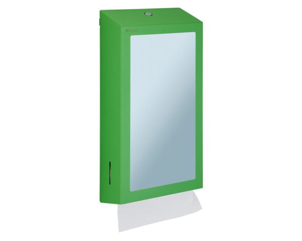 Pojemnik na ręczniki składane z lustrem ze stali SuperMirror „2w1" MERIDA STELLA SLIM GREEN LINE MEGA COMBO, zielony Pojemnik na ręczniki składane z lustrem ze stali SuperMirror „2w1" MERIDA STELLA SLIM GREEN LINE MEGA COMBO, zielony
