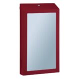 Pojemnik na ręczniki składane z lustrem ze stali SuperMirror „2w1" MERIDA STELLA SLIM RED LINE MEGA COMBO, czerwony