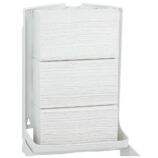 Pojemnik na ręczniki składane MERIDA TOP MAXI, tworzywo ABS, biały, okienko niebieskie