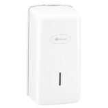 Pojemnik na papier toaletowy w listkach MERIDA ONE, pojemność do 450 szt., tworzywo ABS, biały