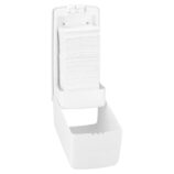 Pojemnik na papier toaletowy w listkach MERIDA ONE, pojemność do 450 szt., tworzywo ABS, biały