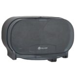 Pojemnik na dwie rolki papieru toaletowego bez gilzy MERIDA ONE, tworzywo ABS, czarny