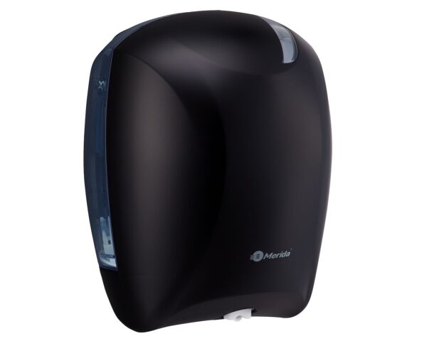 Pojemnik na papier toaletowy lub ręczniki w roli w systemie listkowym CENTER PULL, tworzywo ABS, czarny Pojemnik na papier toaletowy lub ręczniki w roli w systemie listkowym CENTER PULL, tworzywo ABS, czarny