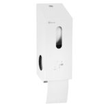 Pojemnik na dwie małe rolki papieru toaletowego MERIDA STELLA WHITE LINE, biały