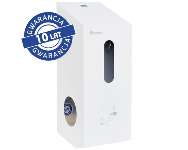 Pojemnik na dwie małe rolki papieru toaletowego MERIDA STELLA WHITE LINE, biały