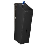 Pojemnik na papier toaletowy w listkach MERIDA STELLA BLACK LINE, pojemność do 675 szt., czarny