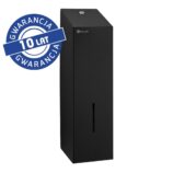 Pojemnik na papier toaletowy w listkach MERIDA STELLA BLACK LINE, pojemność do 675 szt., czarny