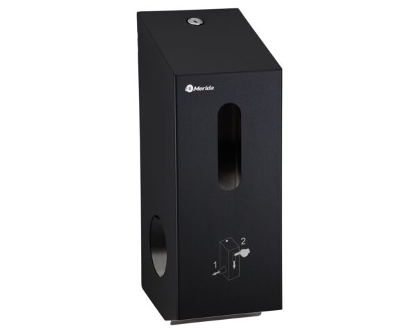 Pojemnik na dwie rolki papieru toaletowego, MERIDA STELLA BLACK LINE Pojemnik na dwie rolki papieru toaletowego, MERIDA STELLA BLACK LINE