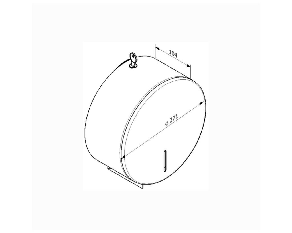 Pojemnik na papier toaletowy MERIDA STELLA BLACK LINE MAXI, średnica papieru do 23 cm, czarny