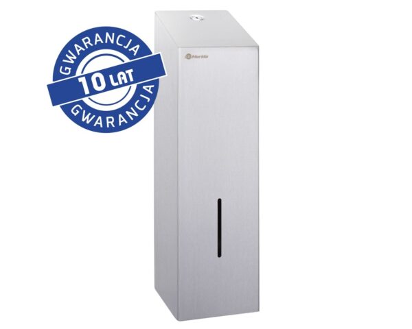 Pojemnik na papier toaletowy w listkach MERIDA STELLA, pojemność do 675 szt., stal matowa Pojemnik na papier toaletowy w listkach MERIDA STELLA, pojemność do 675 szt., stal matowa