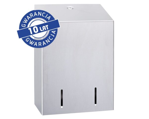 Pojemnik na papier toaletowy w listkach MERIDA STELLA, pojemność do 900 szt., stal matowa Pojemnik na papier toaletowy w listkach MERIDA STELLA, pojemność do 900 szt., stal matowa