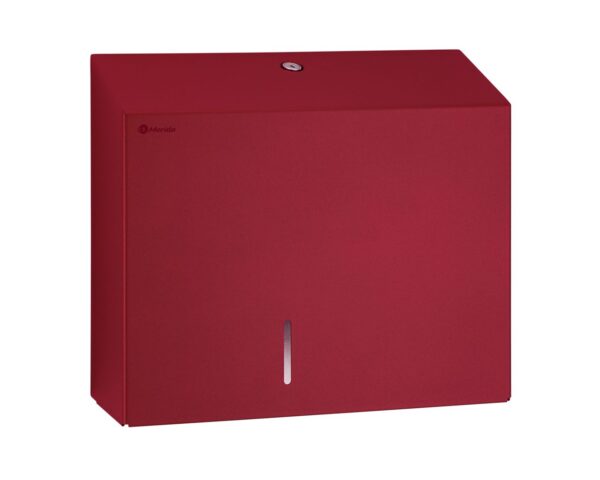 Pojemnik na papier toaletowy MERIDA STELLA DUO RED LINE z uchwytem na resztkę rolki papieru, średnica papieru do 20 cm, czerwony Pojemnik na papier toaletowy MERIDA STELLA DUO RED LINE z uchwytem na resztkę rolki papieru, średnica papieru do 20 cm, czerwony