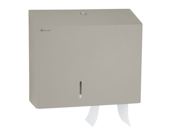 Pojemnik na papier toaletowy MERIDA STELLA DUO STONE GREY LINE z uchwytem na resztkę rolki papieru, średnica papieru do 20 cm, szary kamienny Pojemnik na papier toaletowy MERIDA STELLA DUO STONE GREY LINE z uchwytem na resztkę rolki papieru, średnica papieru do 20 cm, szary kamienny