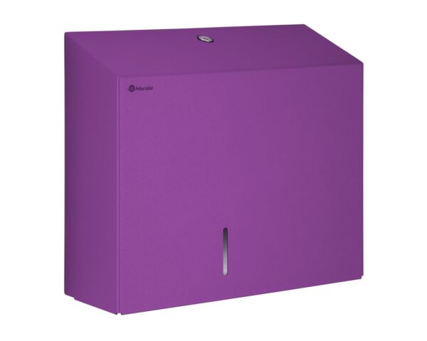 Pojemnik na papier toaletowy MERIDA STELLA DUO VIOLET LINE z uchwytem na resztkę rolki papieru, średnica papieru do 20 cm, fioletowy Pojemnik na papier toaletowy MERIDA STELLA DUO VIOLET LINE z uchwytem na resztkę rolki papieru, średnica papieru do 20 cm, fioletowy