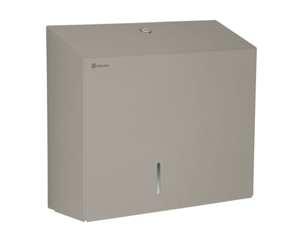 Pojemnik na papier toaletowy MERIDA STELLA DUO STONE GREY LINE z uchwytem na resztkę rolki papieru, średnica papieru do 20 cm, szary kamienny Pojemnik na papier toaletowy MERIDA STELLA DUO STONE GREY LINE z uchwytem na resztkę rolki papieru, średnica papieru do 20 cm, szary kamienny