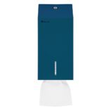 Pojemnik na papier toaletowy w listkach MERIDA STELLA BLUE LINE, pojemność do 450 szt., niebieski