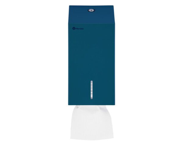 Pojemnik na papier toaletowy w listkach MERIDA STELLA BLUE LINE, pojemność do 450 szt., niebieski Pojemnik na papier toaletowy w listkach MERIDA STELLA BLUE LINE, pojemność do 450 szt., niebieski