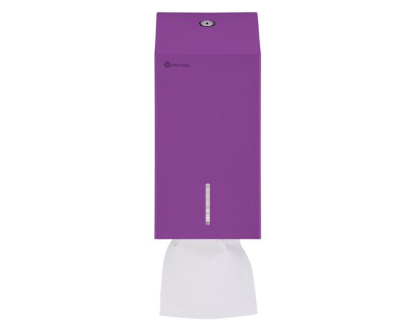 Pojemnik na papier toaletowy w listkach MERIDA STELLA VIOLET LINE, pojemność do 450 szt., fioletowy Pojemnik na papier toaletowy w listkach MERIDA STELLA VIOLET LINE, pojemność do 450 szt., fioletowy