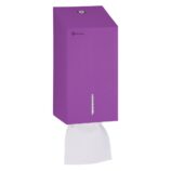 Pojemnik na papier toaletowy w listkach MERIDA STELLA VIOLET LINE, pojemność do 450 szt., fioletowy