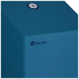 Pojemnik na papier toaletowy w listkach MERIDA STELLA BLUE LINE, pojemność do 450 szt., niebieski