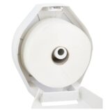 Pojemnik na papier toaletowy MERIDA TOP MAXI, tworzywo ABS, biały, okienko niebieskie