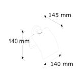 Uchwyt na papier toaletowy POLEROWANY