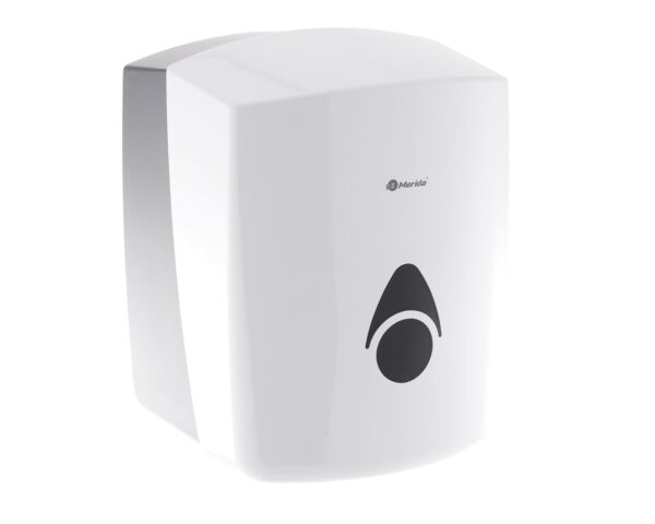 Pojemnik na ręczniki papierowe w rolach MERIDA COMO, tworzywo ABS, biały Pojemnik na ręczniki papierowe w rolach MERIDA COMO, tworzywo ABS, biały