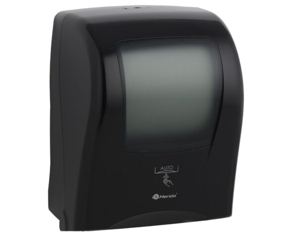 Automatyczny bezdotykowy podajnik ręczników papierowych w roli MERIDA ONE AUTOMATIC MAXI, tworzywo ABS, czarny Automatyczny bezdotykowy podajnik ręczników papierowych w roli MERIDA ONE AUTOMATIC MAXI, tworzywo ABS, czarny