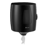 Pojemnik na ręczniki papierowe w roli w systemie listkowym MERIDA ONE CENTER PULL, tworzywo ABS, czarny