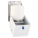 Pojemnik na ręczniki papierowe w rolach lub papier toaletowy w systemie listkowym MERIDA STELLA WHITE LINE MINI, biały