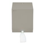 Pojemnik na ręczniki papierowe w rolach lub papier toaletowy w systemie listkowym MERIDA STELLA STONE GREY LINE MINI, szary kamienny