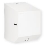 Pojemnik na ręczniki papierowe w rolach lub papier toaletowy w systemie listkowym MERIDA STELLA WHITE LINE MINI, biały