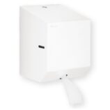 Pojemnik na ręczniki papierowe w rolach lub papier toaletowy w systemie listkowym MERIDA STELLA WHITE LINE MINI, biały