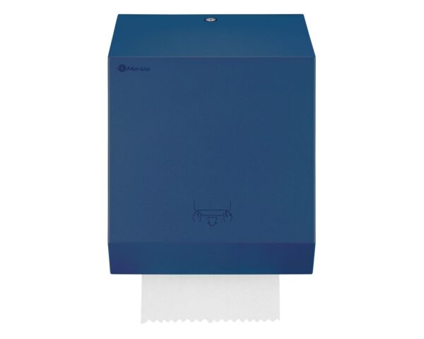 Mechaniczny podajnik ręczników papierowych w rolach MERIDA STELLA BLUE LINE, niebieski Mechaniczny podajnik ręczników papierowych w rolach MERIDA STELLA BLUE LINE, niebieski