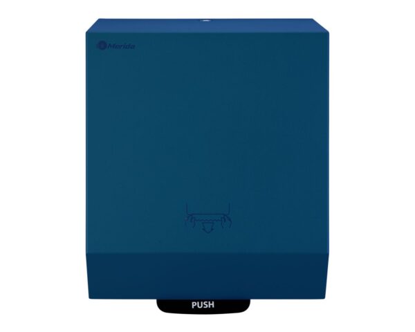 Mechaniczny podajnik ręczników papierowych w rolach MERIDA STELLA BLUE LINE, niebieski Mechaniczny podajnik ręczników papierowych w rolach MERIDA STELLA BLUE LINE, niebieski