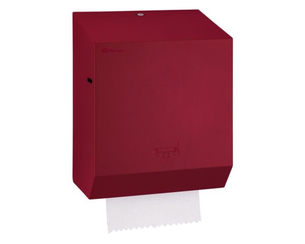 Mechaniczny podajnik ręczników papierowych w rolach MERIDA STELLA RED LINE, czerwony Mechaniczny podajnik ręczników papierowych w rolach MERIDA STELLA RED LINE, czerwony