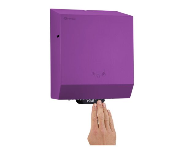 Mechaniczny podajnik ręczników papierowych w rolach MERIDA STELLA VIOLET LINE, fioletowy Mechaniczny podajnik ręczników papierowych w rolach MERIDA STELLA VIOLET LINE, fioletowy