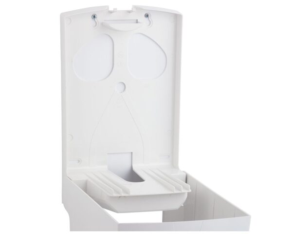 Pojemnik na ręczniki papierowe w rolach MERIDA TOP MAXI, tworzywo ABS, biały, okienko niebieskie Pojemnik na ręczniki papierowe w rolach MERIDA TOP MAXI, tworzywo ABS, biały, okienko niebieskie