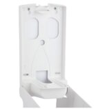 Pojemnik na ręczniki papierowe w rolach MERIDA TOP MINI, tworzywo ABS, biały, okienko szare