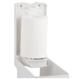 Pojemnik na ręczniki papierowe w rolach MERIDA TOP MINI, tworzywo ABS, biały, okienko szare