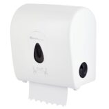 Mechaniczny podajnik ręczników papierowych w rolach MERIDA TOP AUTOMATIC MAXI, tworzywo ABS, biały połysk, okienko szare