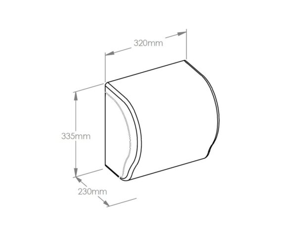 Mechaniczny podajnik ręczników w rolach MERIDA UNIQUE LUX CUT ORIENT LINE Mechaniczny podajnik ręczników w rolach MERIDA UNIQUE LUX CUT ORIENT LINE