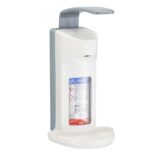 Dozownik z przyciskiem łokciowym na wkłady 500 ml, z tacką ociekową, tworzywo ABS