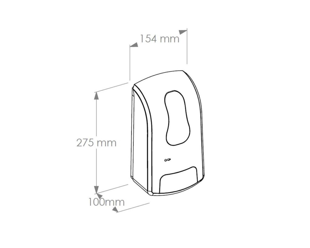 Bezdotykowy automatyczny dozownik mydła w pianie MERIDA AMADEUS SILKY BLACK na jednorazowe wkłady 1000 g